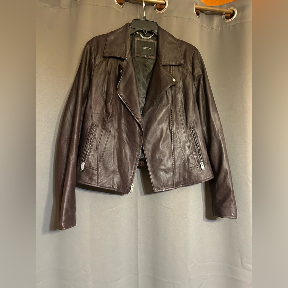 Marc New York Dark Brown Leather Jacket